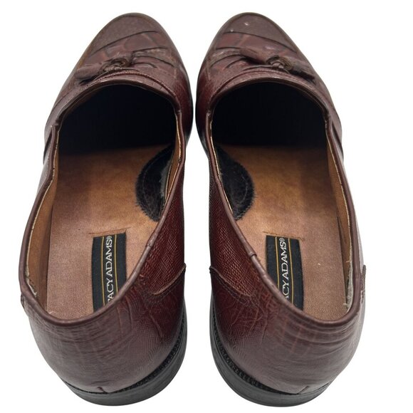 Stacy Adams Mens 11M Genuine Snake Leather Tassel Loafers Slip On Timeless Retro - Picture 6 of 15